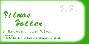 vilmos holler business card